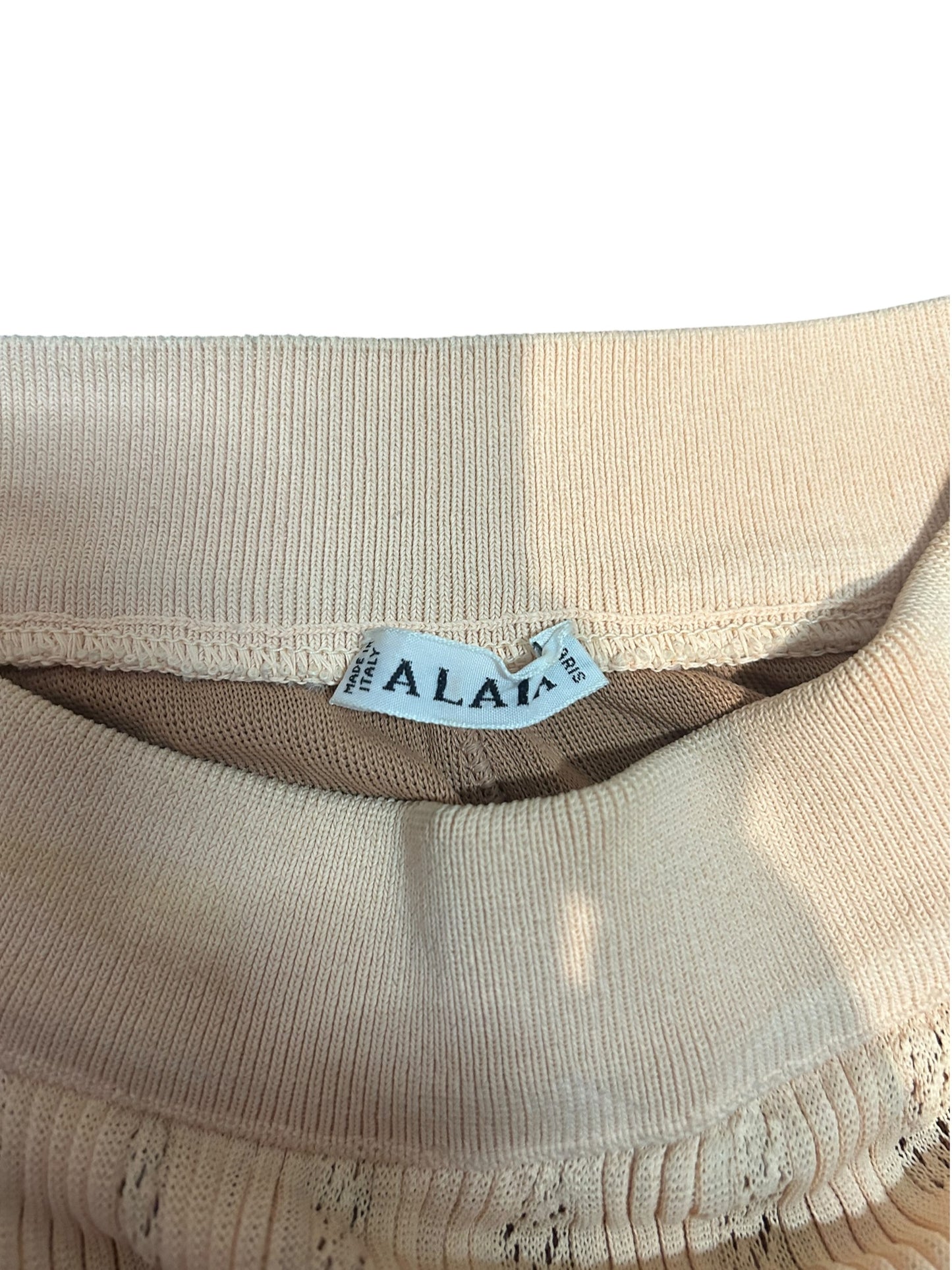 Alaia 1996 woven skirt, authenticated vintage Alaia, detail