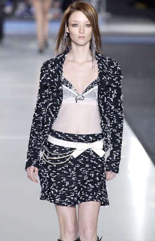 Vintage Chanel FW02 tweed two piece suit, archive Chanel