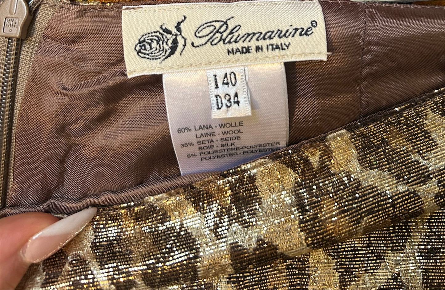 Blumarine Leopard Print Skirt