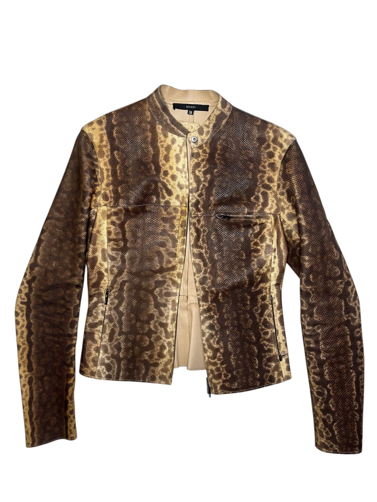 Gucci Snakeprint Leather Jacket FW99 – Ascensio Vintage