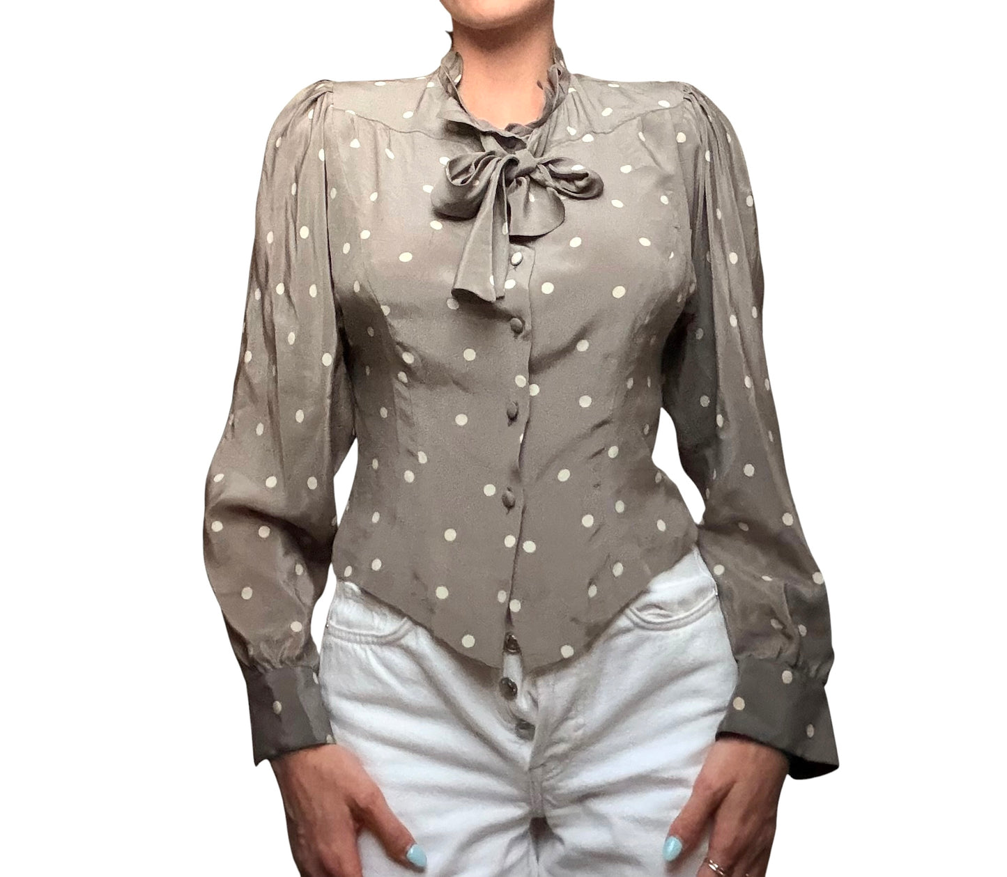 Emmanuelle Khan Polka Dot Blouse