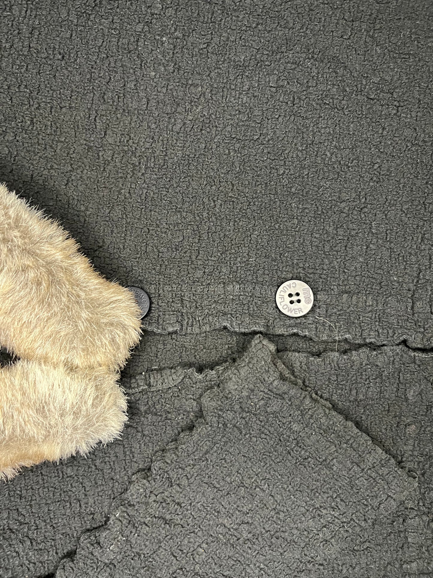 Me by Issey Miyake Fur Trim Cardigan