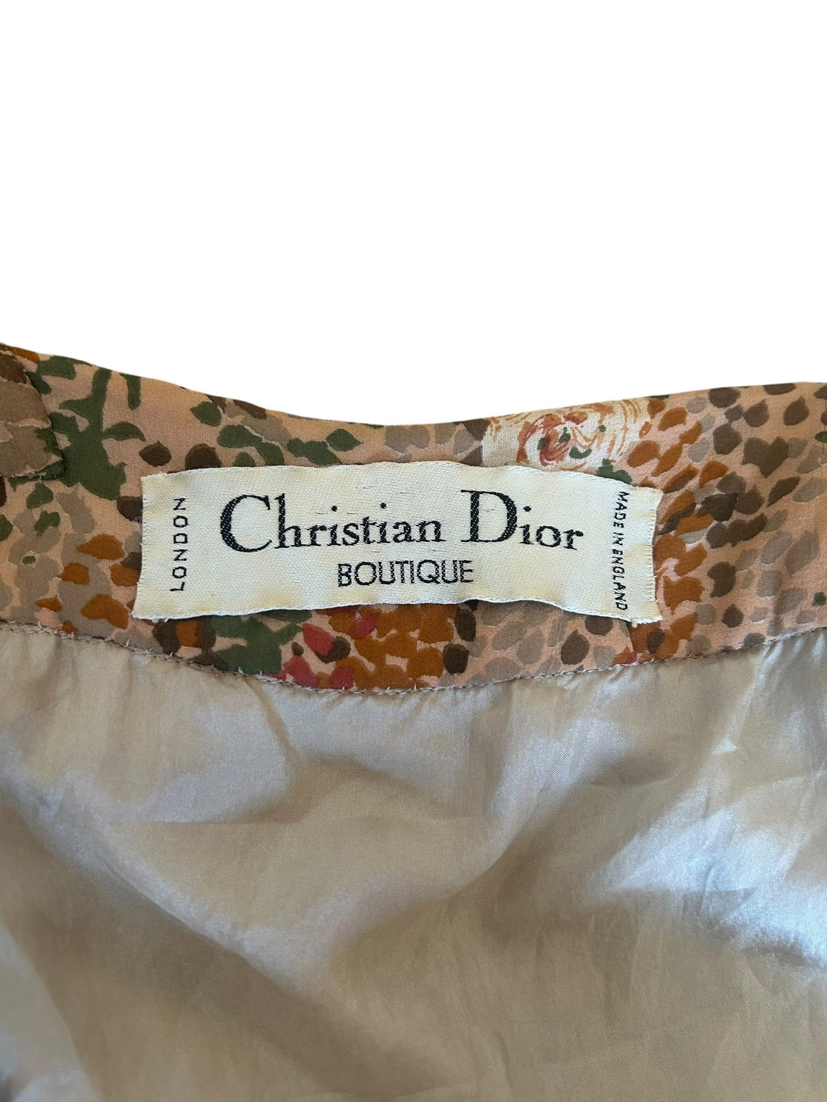 Vintage Christian Dior 1970s kaftan, Dior label detail