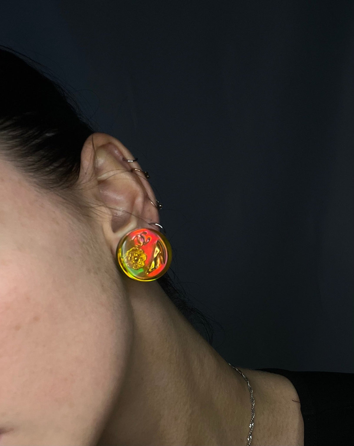 Chanel SS96 Holographic Earrings - Ascensio Vintage