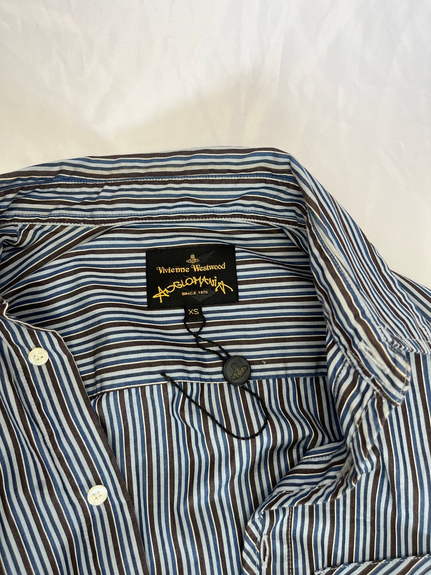 Vivienne Westwood Embroidered Pinstripe Shirt - Ascensio Vintage
