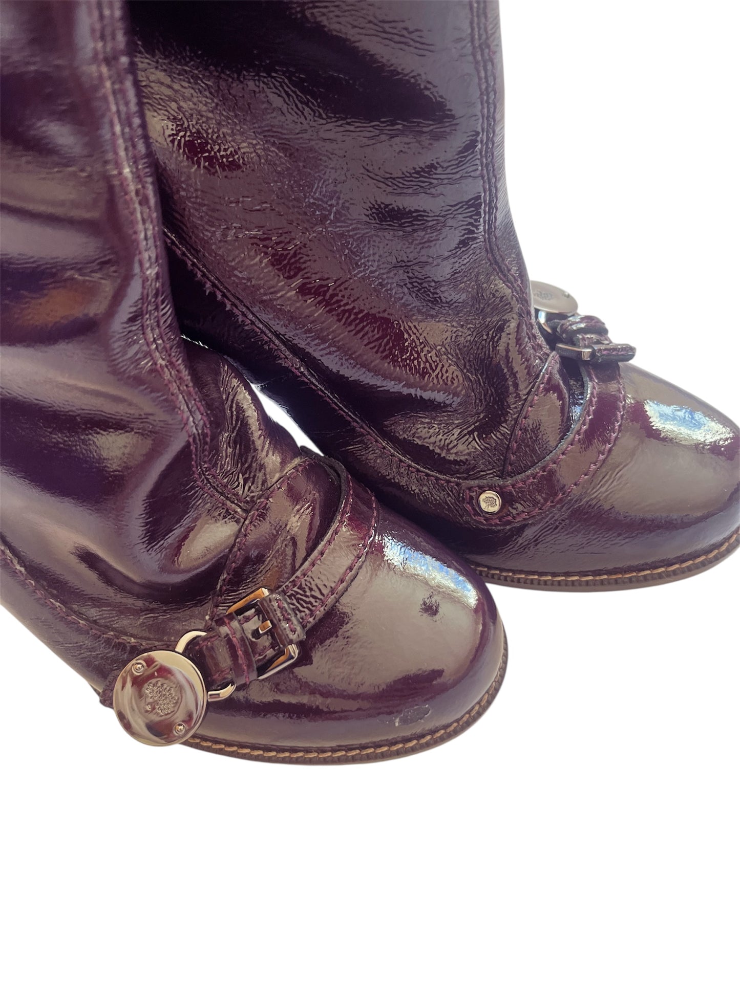 Mulberry Patent Boots