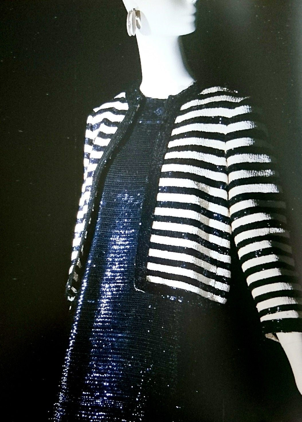 YSL Striped Sequin Top