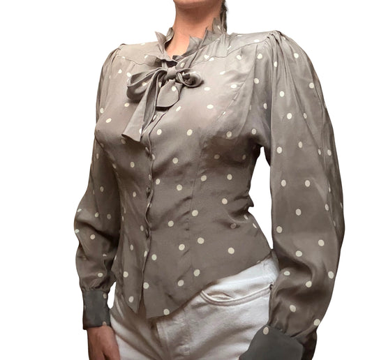 Emmanuelle Khan Polka Dot Blouse