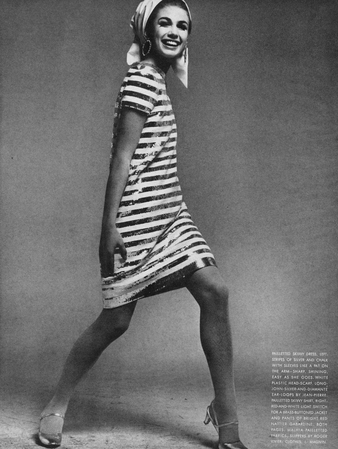YSL Striped Sequin Top
