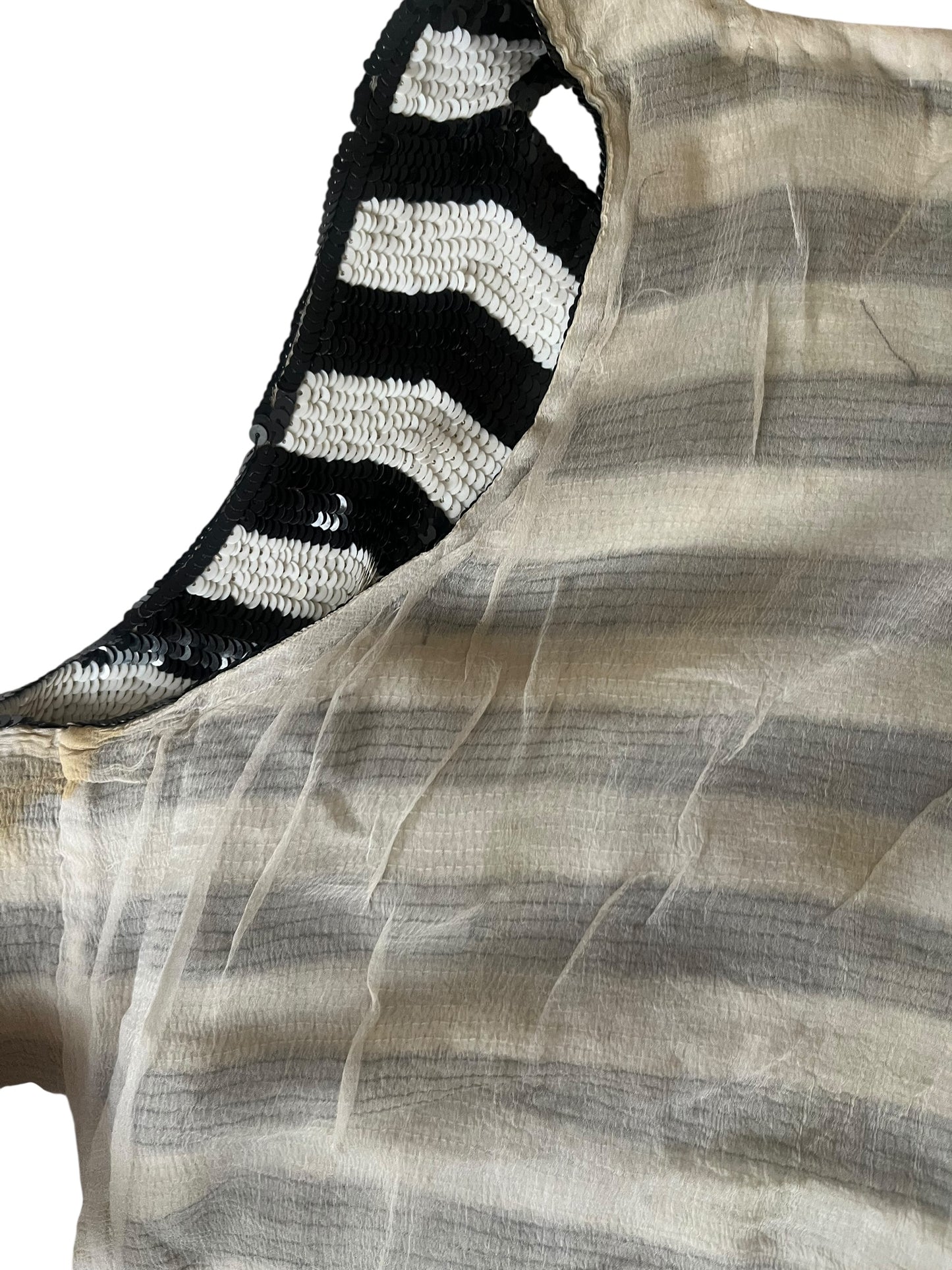 YSL Striped Sequin Top