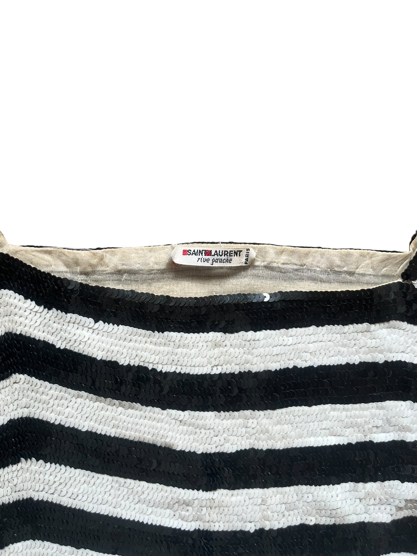 YSL Striped Sequin Top