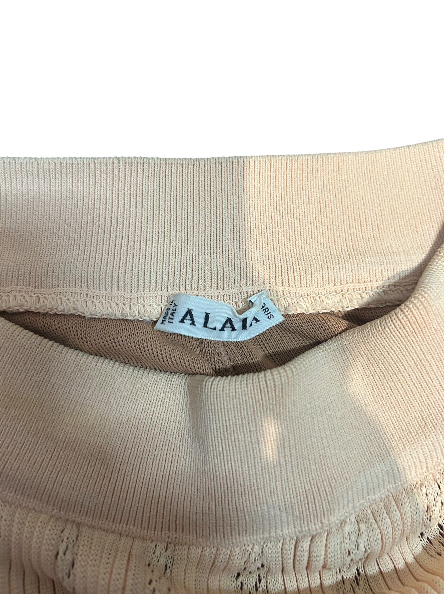 Alaia 1996 woven skirt, authenticated vintage Alaia, detail