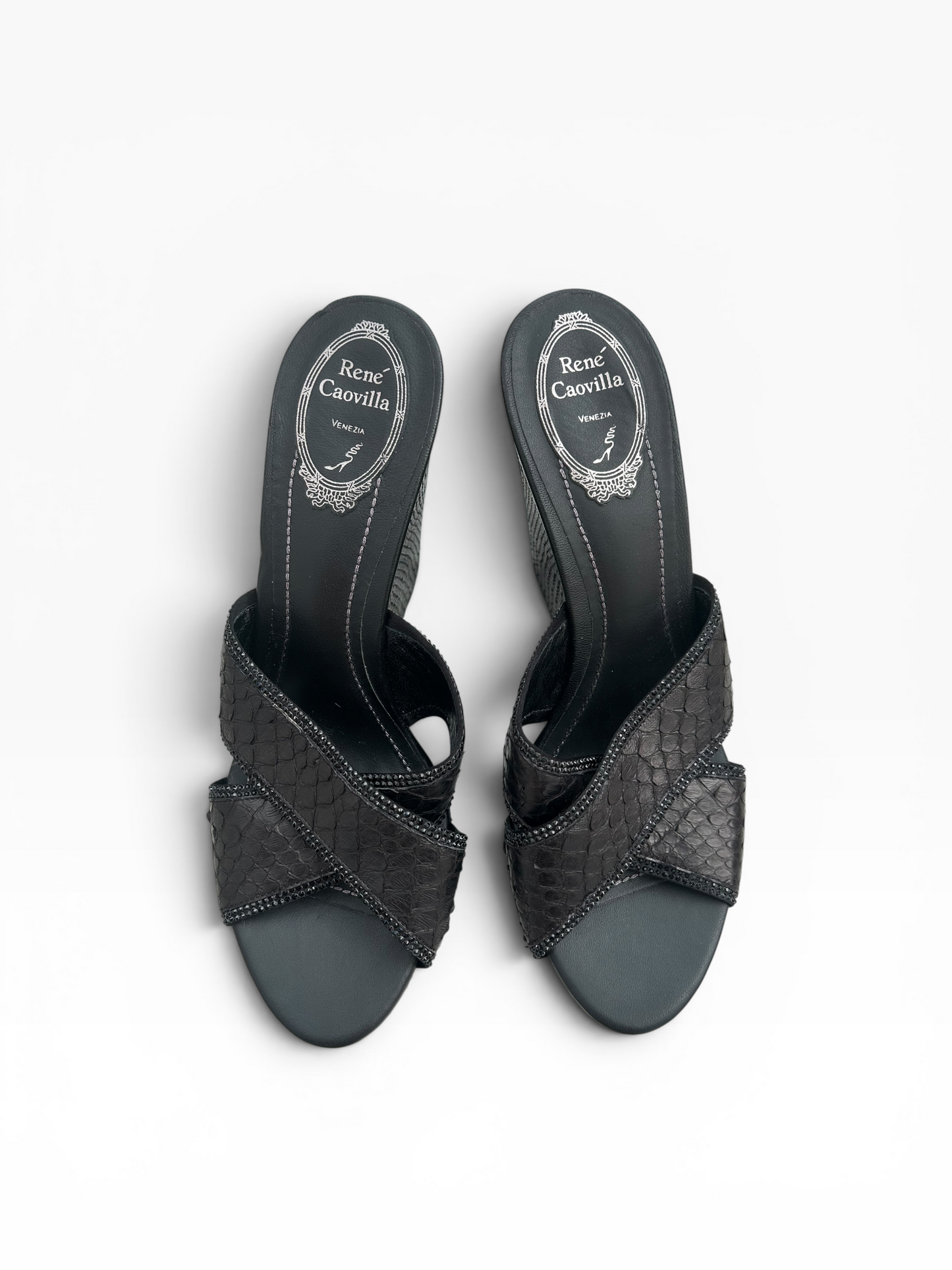 Rene Caovilla Python Heels