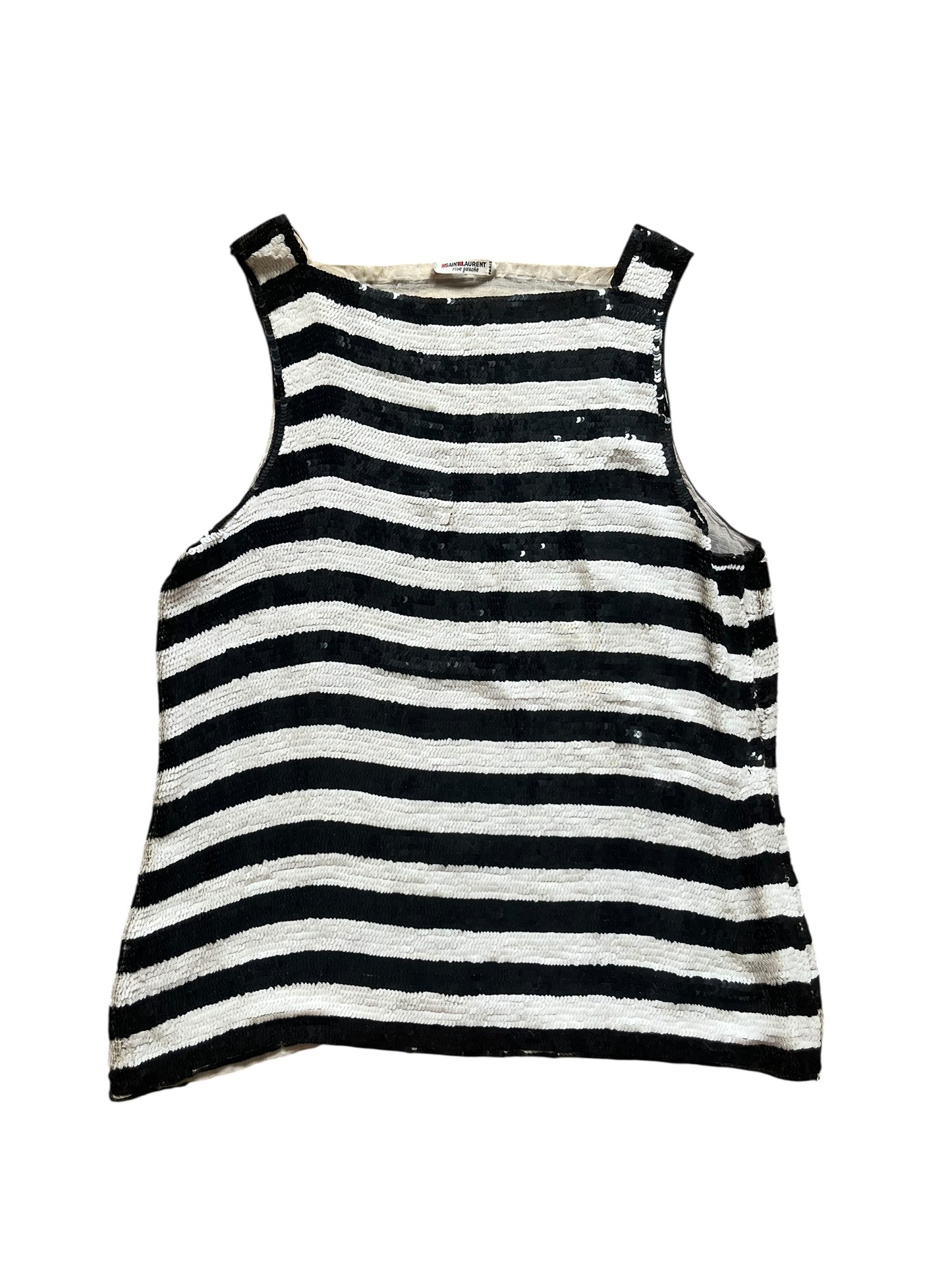 YSL Striped Sequin Top