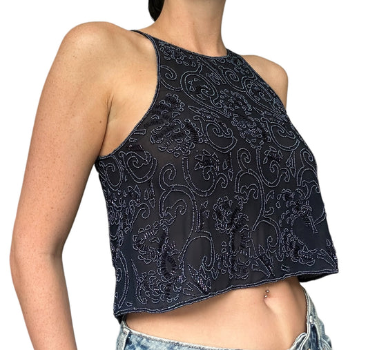 Ralph Lauren Blue Embroidered Top