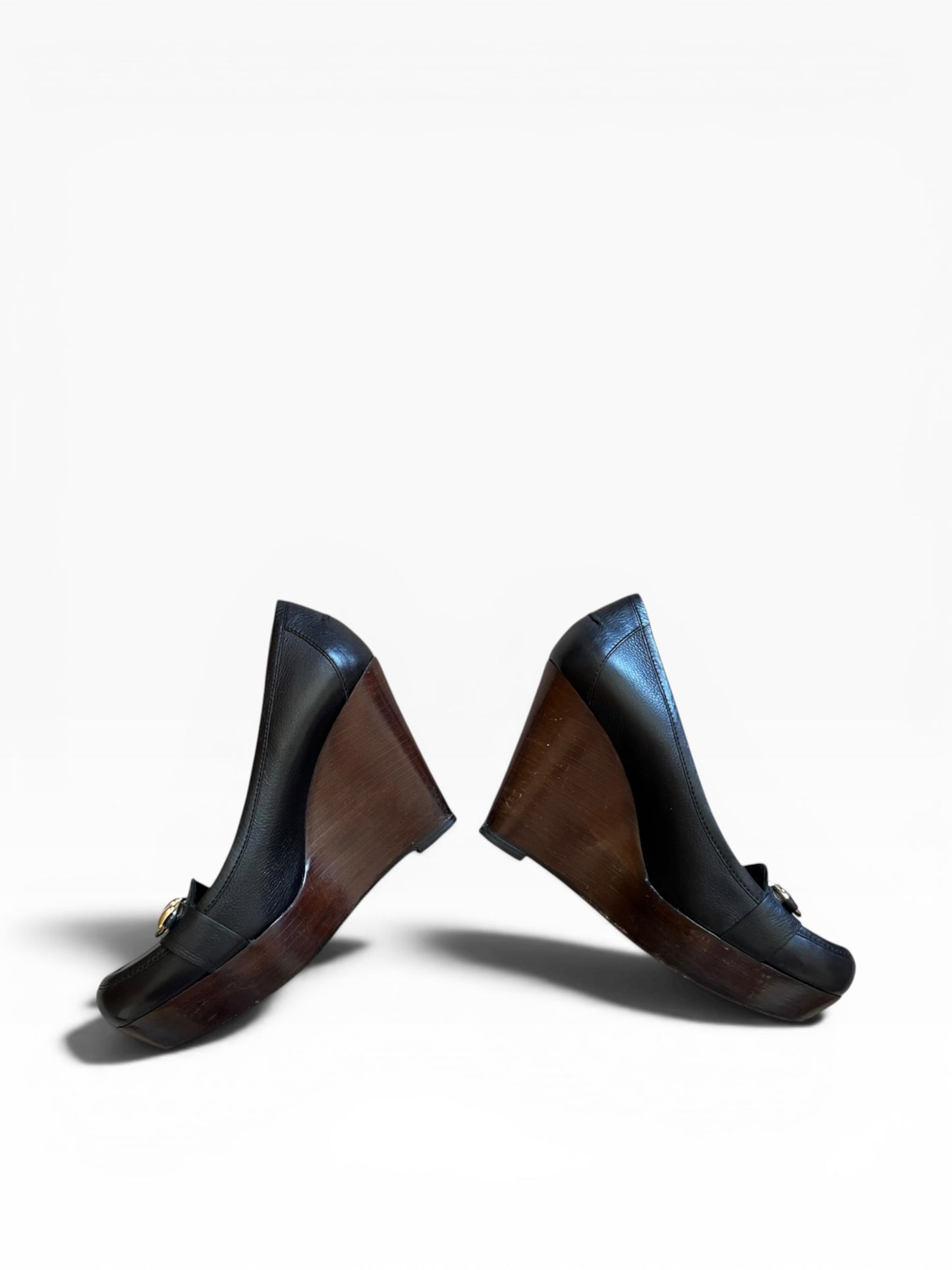 Gucci Horsebit Wedge Heels