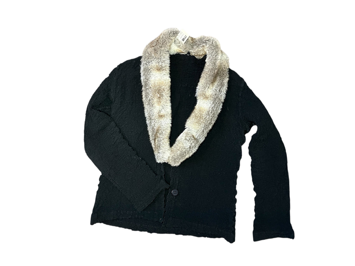 Me by Issey Miyake Fur Trim Cardigan