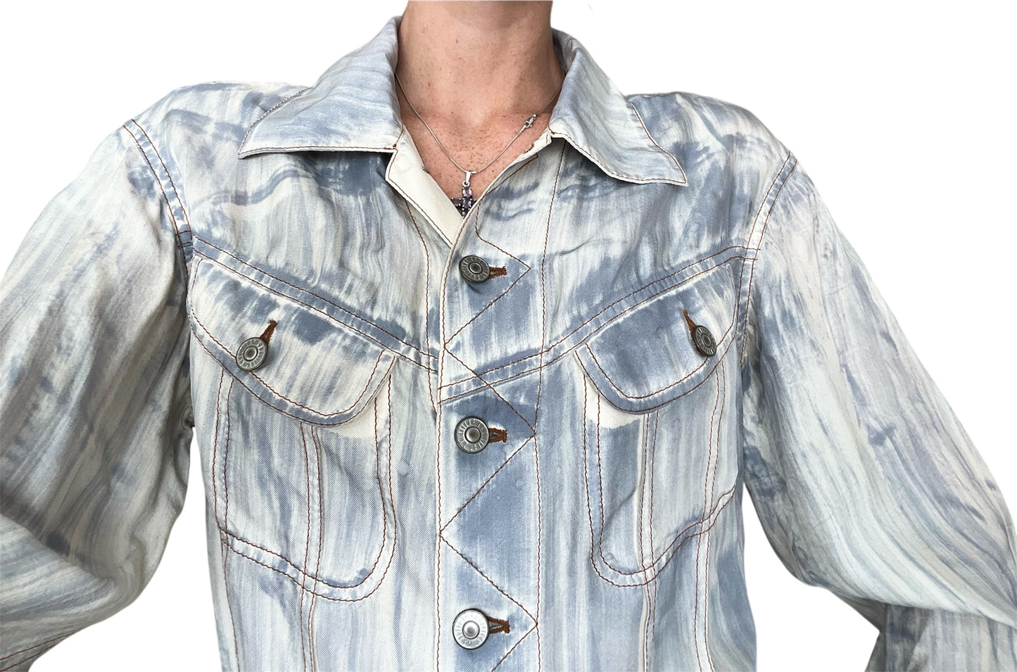 RARE Jean Paul Gaultier - Gaultier2 - Silk ‘Denim’ Blouse